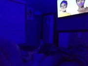 Petite brunette edges him until he cums inside 16/16