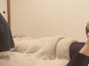 【個人撮影】素人カップル スマホ弄りしてる彼を襲ってみた 口内射精 手コキ フェラ Japanese Hentai Blowjob Cum In Mouth Amateur Couple 1/16