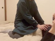 【個人撮影】素人カップル スマホ弄りしてる彼を襲ってみた 口内射精 手コキ フェラ Japanese Hentai Blowjob Cum In Mouth Amateur Couple 2/16