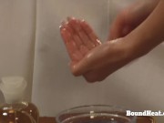 Hot busty lesbian madame orgasms from masturbation and touching 15/16