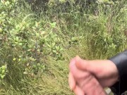 Walking in a forest with my girlfriend ended with handjob 14/16