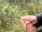 Walking in a forest with my girlfriend ended with handjob 16/16