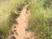 Walking in a forest with my girlfriend ended with handjob 9/16