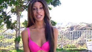 Tiny Trisha does anal in POV