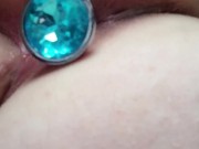 El inserts her Butt plug and fucks Gs big cock 7/16