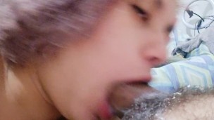 delicious to suck a hard cock seeing my whore face, seeing the bastard's sperm smearing me