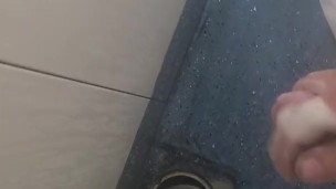 Almost caught cumming in the gym showers