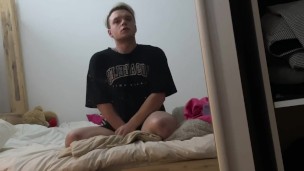 Gay teen boy shows you how to stroke it
