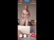 My husband is jerking and cum front my mom  while we talk with her by video call. 9/16