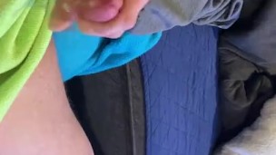 Chilling on the couch, jerked off and came on myself oops!