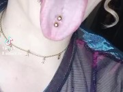 Showing off my tongue tricks with my big long tongue 2/16