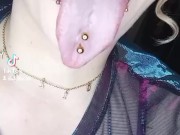 Showing off my tongue tricks with my big long tongue 4/16