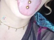 Showing off my tongue tricks with my big long tongue 7/16