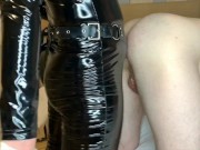 Strapon. Pegging. Dominatrix Nika fucked her slave in the ass 6/16