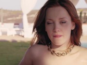 WOWGIRLS Hot redhead girl Lottie Magne touching herself and masturbating by the pool 12/16