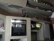 Busty Big Boobs Sexy Horny and Hot Housewife in a Miniskirt without underwear shows her tight and wet pussy with thick legs 12/16