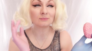 ASMR: 4 layers of nitrile gloves and cookie