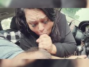 Risky public cock sucking, deep throating and gagging my man’s dick on Cinco De Mayo