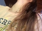 my naughty stepsister loves to make me horny and wake me up sitting hot until i cum inside her 7/16