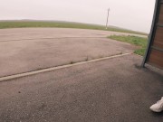 Risky Public Blowjob on a Bus Station near the Road - Almost Caught! - Black Lynn 12/16