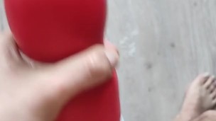 Big uncut cock fuck a fleshlight and cum hard