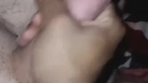 My 9 inch cock being stroked and sucked by my beautiful mommy. 38 triple D