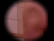 【Like a voyeur】Sexy body and ass handsome man taking shower.Nipple masturbation.Boner