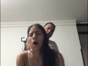 My stepdad fucks me doggy style. 13/16