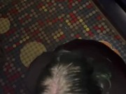 Public/Pov sloppy deep throat in the movies
