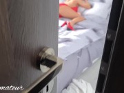 Stepmom make a shower to fuck his husband but first came Stepson 4/16