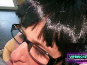 My sexy MILF secretary went on her knees in the office and gave me the best blowjob, so she got a massive facial 6/16