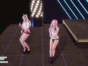 [MMD] GIRL CRUSH - Oppa, Do you Trust Me Sexy Kpop Dance Ahri Seraphine 4K Leauge Of Legends Hentai 12/16