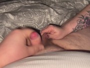 Red Long Nails Scratch Swelled Up and sensitive Small Cock 12/16