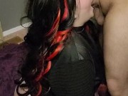 Sith goth girl slobs on cock 11/16