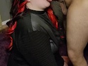 Sith goth girl slobs on cock 4/16