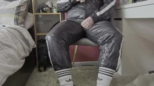 Gooning out in Shiny Wetlook Aassoxx Tracksuit
