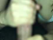 夜の駐車場の車内で下着JDがフェラ手コキ♡最後に一滴まで搾り取る従順な女の子♡#211【RKD,HJJ】 16/16