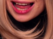 CLOSE UP: Super Horny BLOWJOB from CUTE BLONDE on the First DATE! Cum in Perfect Mouth! ASMR 16/16