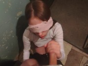 Трахнул школьницу в подъезде и кончил 2 раза (На киску и лицо) 14/16