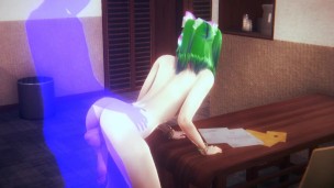 Yaoi Femboy - Green hair anal
