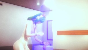 Yaoi Femboy - Green hair handjob