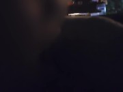 Public sex. She sucks my cock on street. Anal on terrace of building. Part 2-2