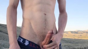 OUTDOOR PUBLIC MASTURBATION WITH CUMSHOT