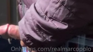 Jerking off in public