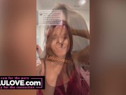 Babe blowing cum bubble after creampie'd pussy closeups & more sexy cumshots & spreading shots behind scenes - Lelu Love 7/16