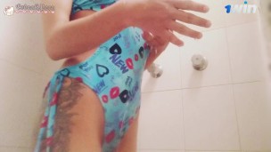 Masturbating in public restroom, delicious hot college girl in water park - EsdeathPorn