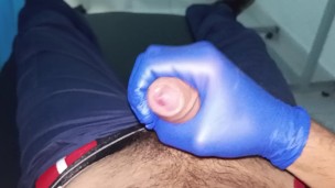 Nurse masturbating on stretcher