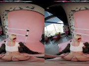 Busty blonde dances for you before riding your cock in VR 15/16