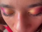 LESBIAN POV: Cute Latina eats her Ebony girlfriend’s pussy!