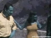 Horny Swinger Wife Fucks Two Dudes Outside In The Woods 12/16